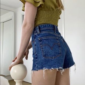Levis Dark Wash Jean Shorts